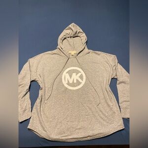 Michael Kors Light Gray Crewneck Hoodie with MK Logo